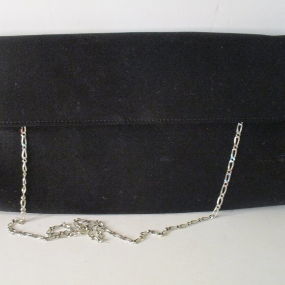 *Gina Black Petite Envelope 2-Way Evening Wristlet Clutch Bag - Picture 1 of 7